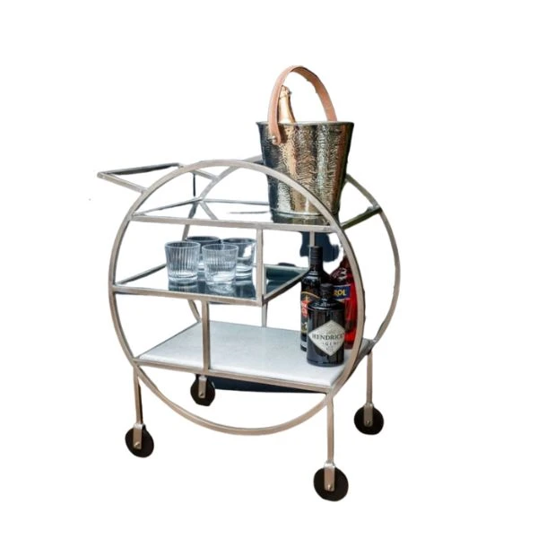 Tre-etasjers barvogn - Sølv 2T-CR-SLV by Culinary Concepts color Goud