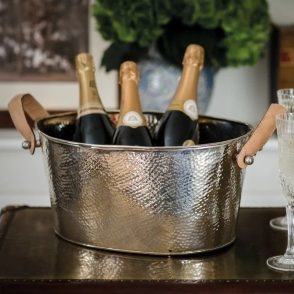 Champagnekjøler med skinnhåndtak – hamret look 6118-CH by Culinary Concepts color Svart