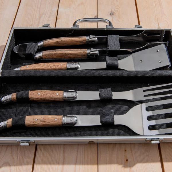 Laguiole By Haws BBQ-sett 4 deler 30-LG0119OAK by Laguiole By Hâws color Svart