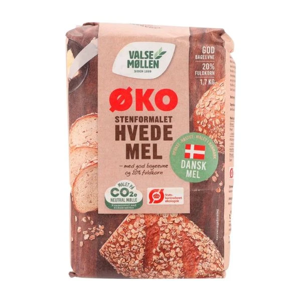 Hvetemel Steinmalt Øko Valsemøllen 1,7KG 333367 by Valsemøllen color Svart
