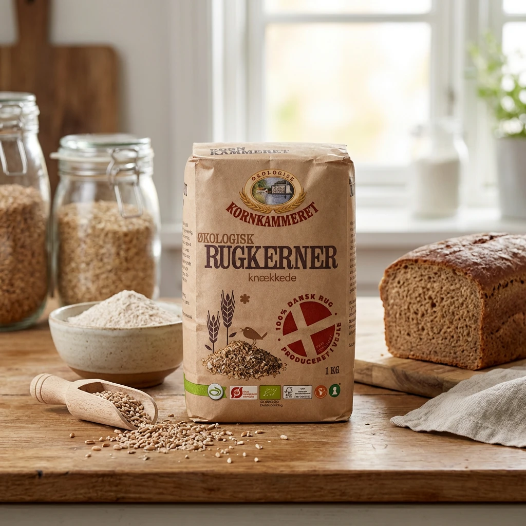 Rugkjerner Knekket Øko Kornkammeret 1 kg 130114 by Kornkammeret color Svart