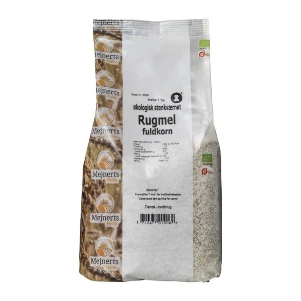 Rugmel Fullkorn Øko Mejnerts Mølle 1 kg 207067 by Mejnerts Mølle color Svart
