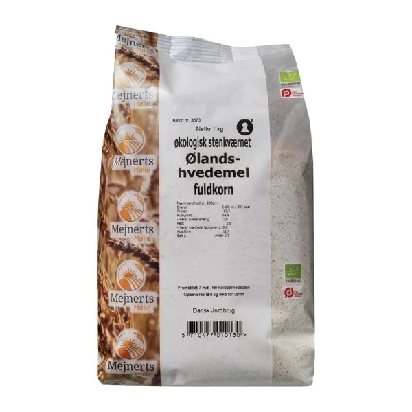 Ølandshvetemel Fullkorn Øko Mejnerts Mølle 1 kg 207074 by Mejnerts Mølle color Svart