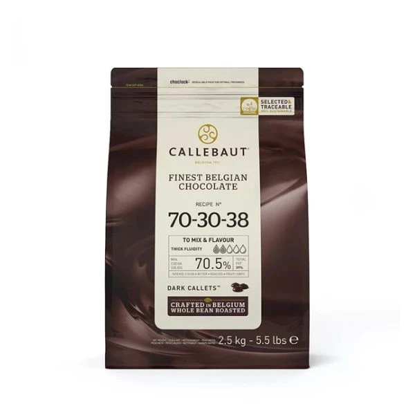 Mørke sjokoladeovertrekksknapper 70,5% Barry Callebaut 2,5KG 61750 by Barry Callebaut color Svart