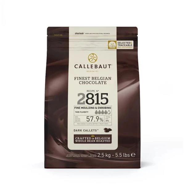 Mørke overtrekksjokoladeknapper 57,9% Barry Callebaut 2,5 kg 24299 by Barry Callebaut color Svart