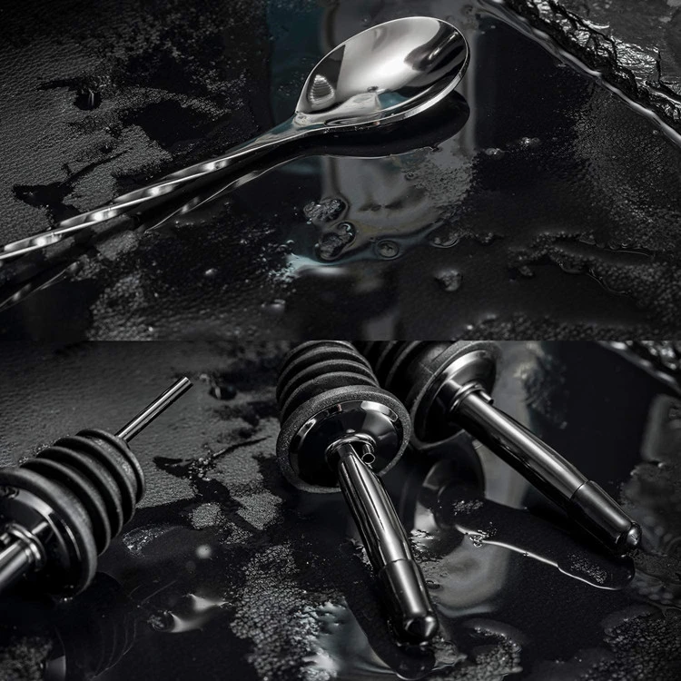 Cocktailshakersett med 23 deler med stativ - Gunmetal CG-TJ23-2 by Barlife color Svart