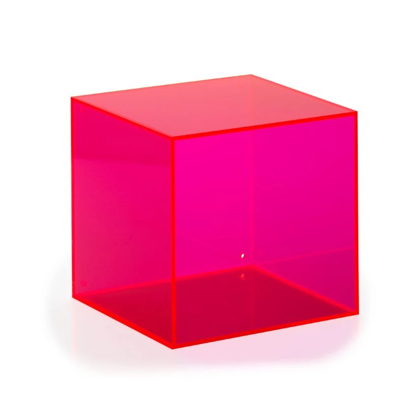 Kvadratisk veggkasse i rosa plast ST26991 by Neon living color Svart