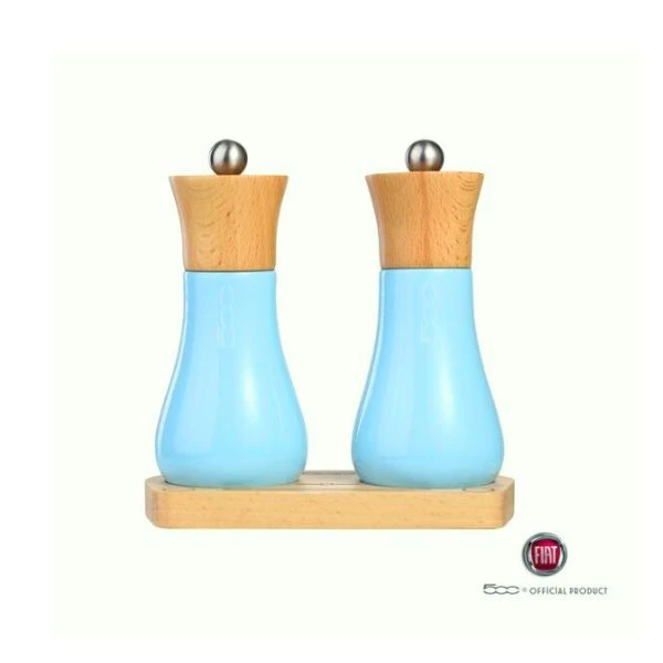 Salt- og peppersett - Fiat 500 Blå 40650016 by Laguiole color Svart
