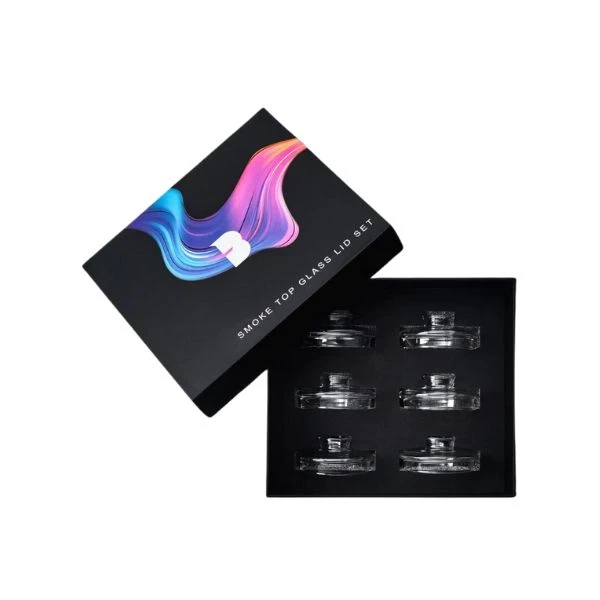 Flavour Blaster Glasslokk 6 stk. GLASSWARE_LID_SMOKE_TOP by Flavour Blaster color Svart