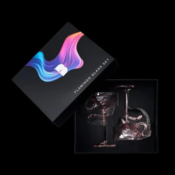 Flamingo glass 175 ml 6 stk. GLASSWARE_FLAMINGO by Flavour Blaster color Svart