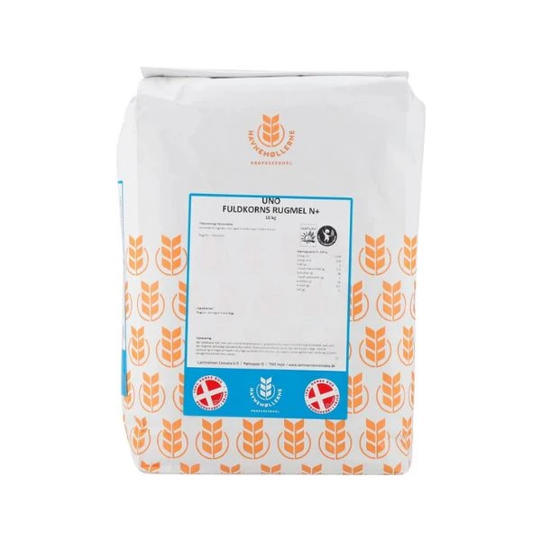 Rugmel Fullkorn Uno Natur+ Sekk 10 kg 203050 by HAVNEMØL color Svart