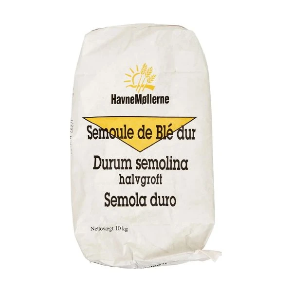 Durummel Semolina Halvgrov Sekk 10 kg 268432 by HAVNEMØL color Svart