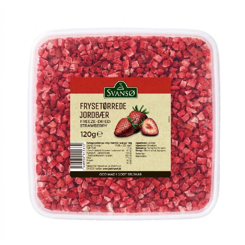 Jordbær Frysetørket BT 120 g 263400 by SVANSØ color Svart