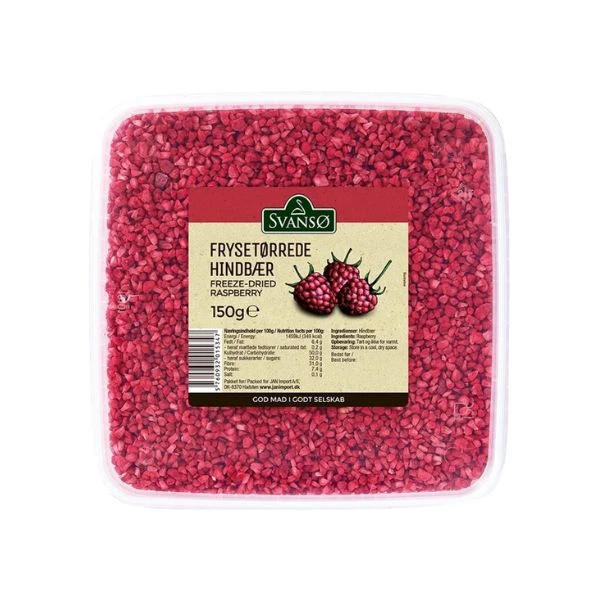Frysetørkede bringebær 150 g 263401 by SVANSØ color Svart