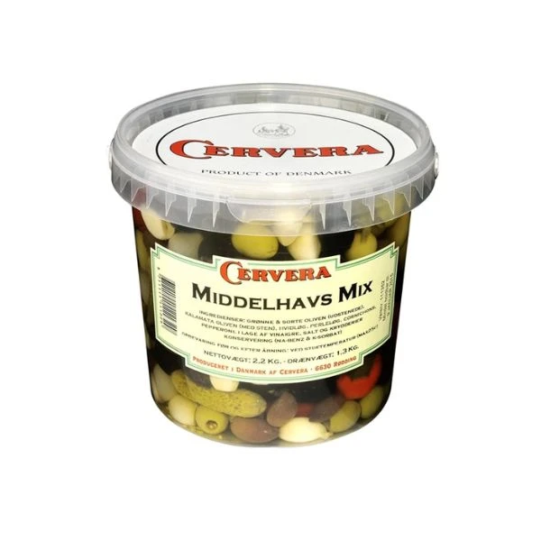 Olivenmix Middelhav SP 2 KG 32884 by CERVERA color Svart