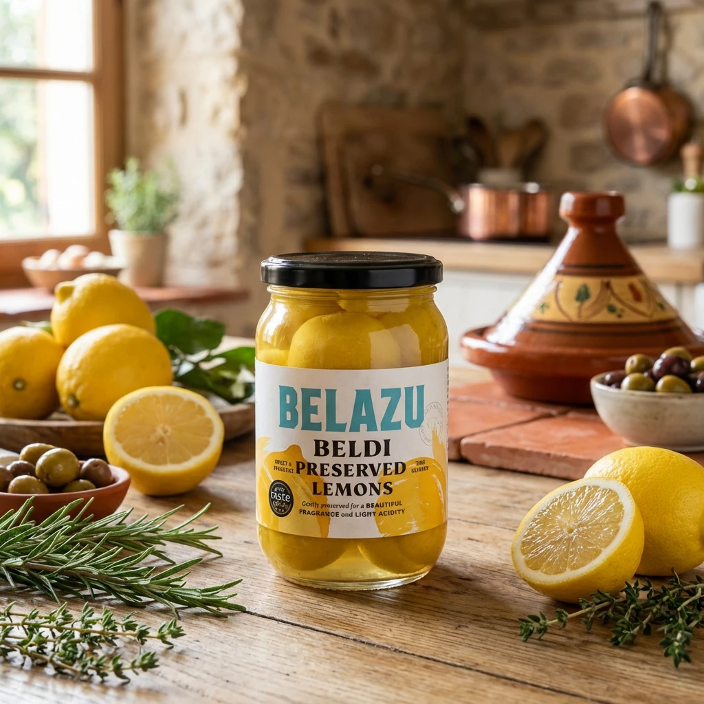 Saltsyltede sitroner 350 g 216975 by Belazu color Svart