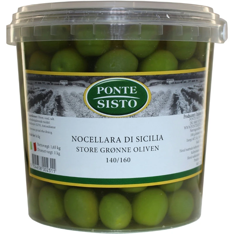 Oliven Nocellara Di Sicilia grønn Ponte Sisto 1,67 kg 251767 by Ponte Sisto color Svart
