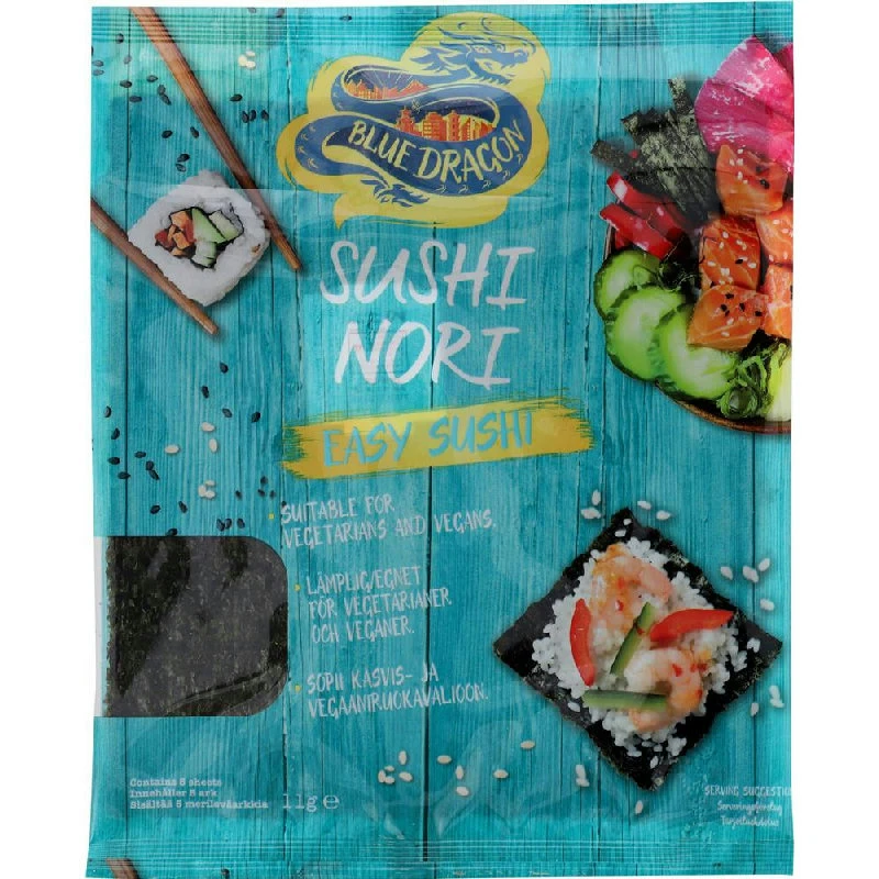 Tang Sushi Nori 5 stk 222183 by Blue Dragon color Svart