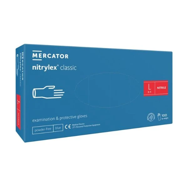Nitrilhansker, Blå, L, Nitril, Pudderfri, 100 stk. GS11383 by GS Supply color Svart