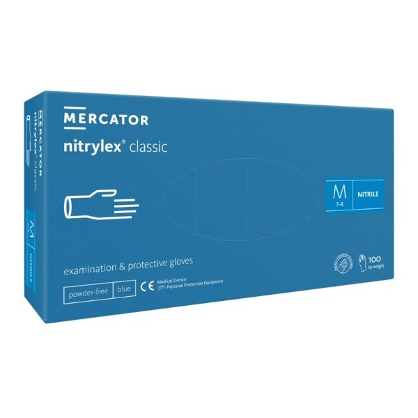 Nitrilhansker, Blå, M, Nitril, Pudderfri, 100 stk. GS11411 by GS Supply color Svart