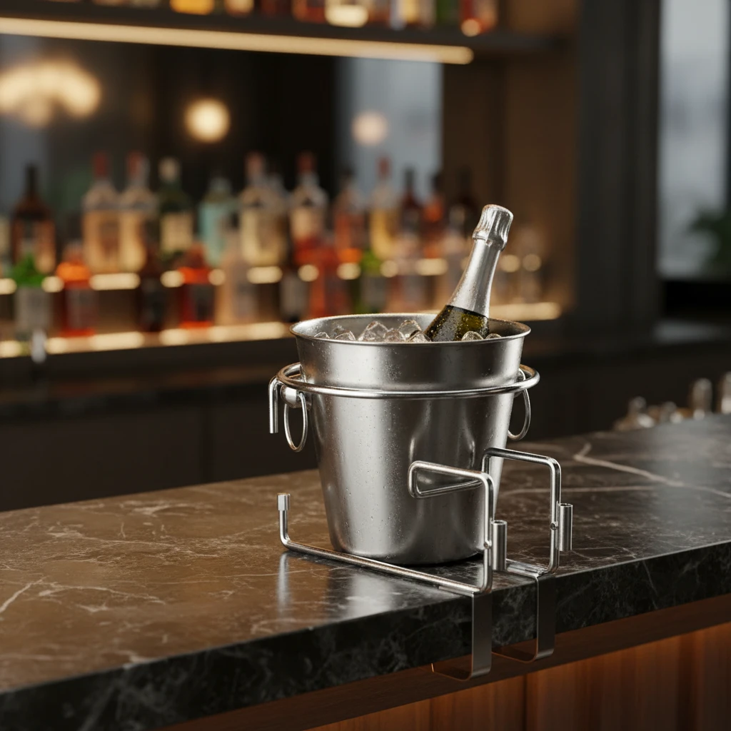 Champagnekjøler med bordholder A12405690 by Koop color Silver
