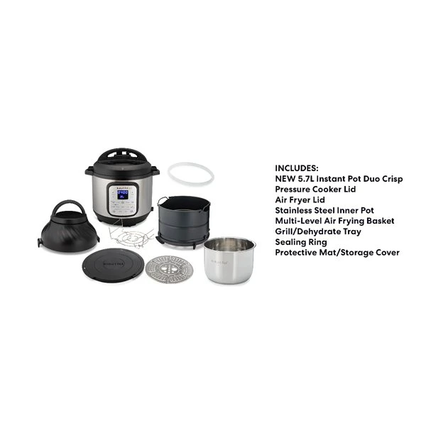 Instant Pot Pro Crisp 8 Multi Trykkoker og Airfryer 81-140-0027-01-EU by Instant po color Svart
