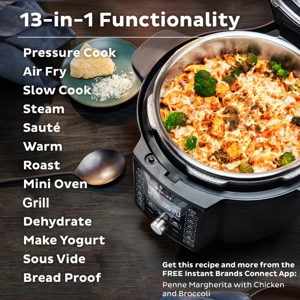 Instant Pot Duo Crisp Ultimate Lokk Airfryer 13-i-1 81-140-0059-01-EU by Instant po color Svart