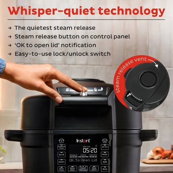 Instant Pot Duo Crisp Ultimate Lokk Airfryer 13-i-1 81-140-0059-01-EU by Instant po color Svart
