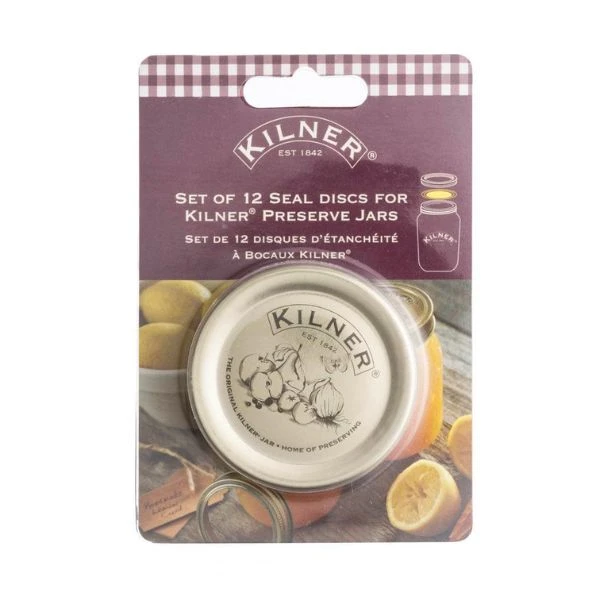 Tetningslokk 12-pk Kilner® Ø 7,5cm KI25396 by Kilner color Svart