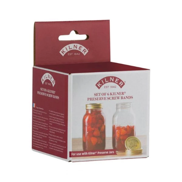 Skruelågsring sett/6 Kilner® Ø 75mm 6-pakke KI25397 by Kilner color Svart