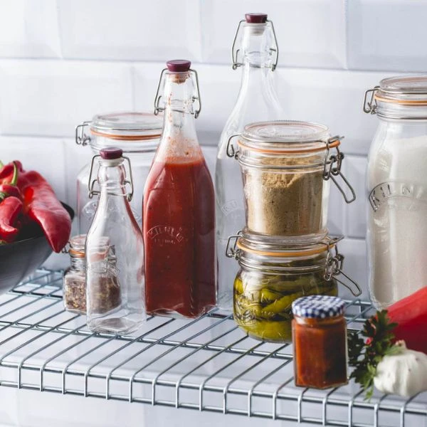 Flaske med klips Kilner® 1 liter KI25472 by Kilner color Svart