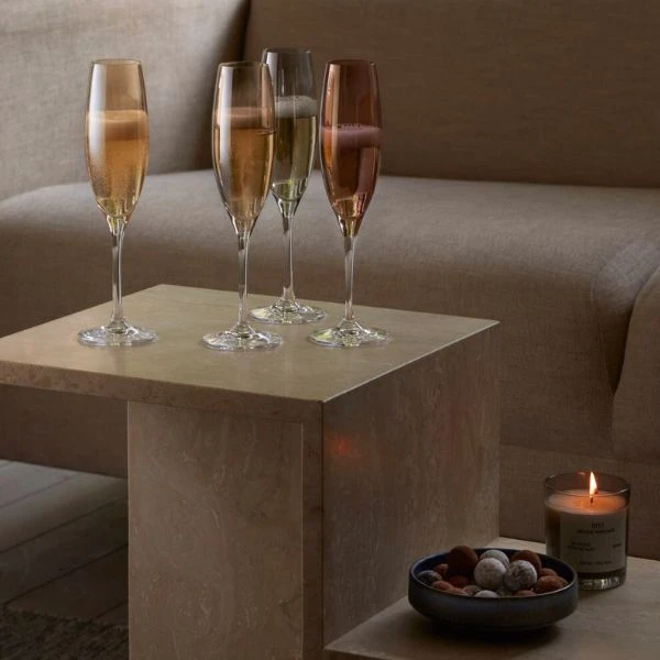 Champagneglass Metallics Prikket LSA 225ml LPZ10 by LSA INTERNATIONAL color Svart
