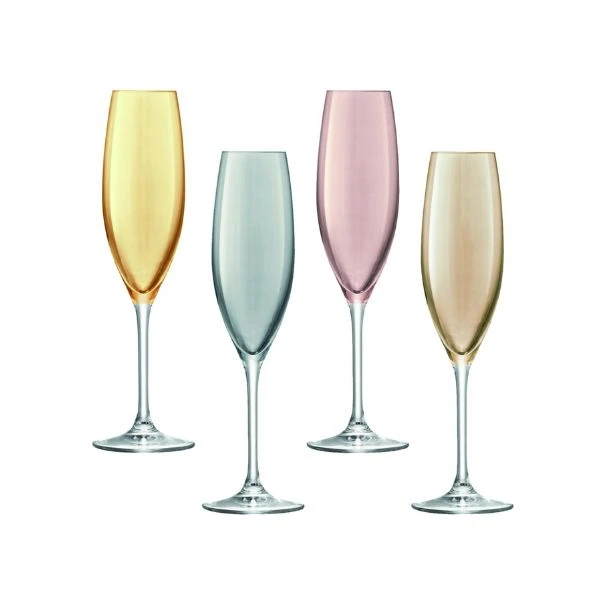 Champagneglass Metallics Prikket LSA 225ml LPZ10 by LSA INTERNATIONAL color Svart