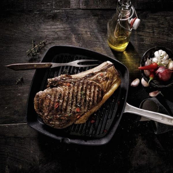 Grillpanne i støpejern SKOTTSBERG® 24x43x3,5cm S531084 by SKOTTSBERG color Svart
