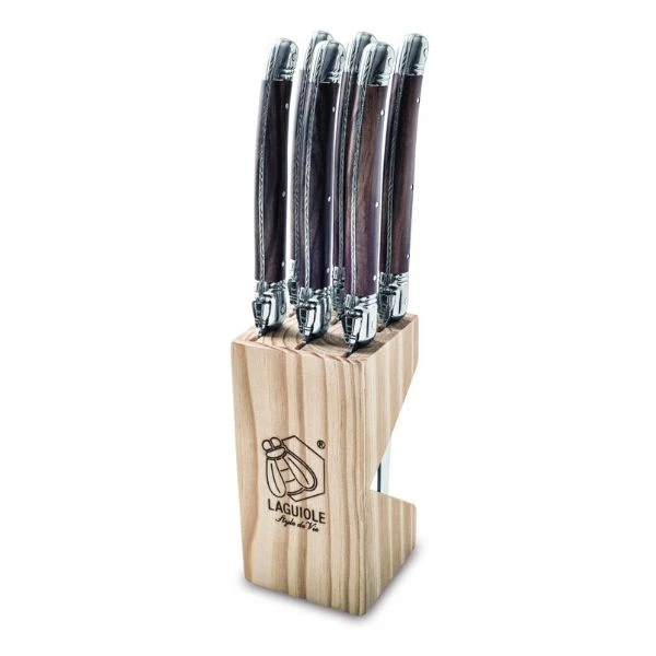 Grillkniver Laguiole Mørkt Tre SETT 6 SdV 530100 by STYLE DE VIE color Svart