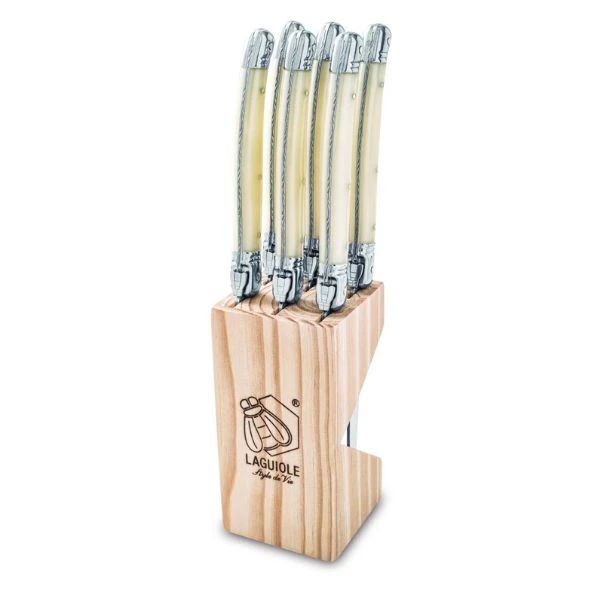 Grillkniver Laguiole Perle Sett 6 SdV 530101 by STYLE DE VIE color Svart