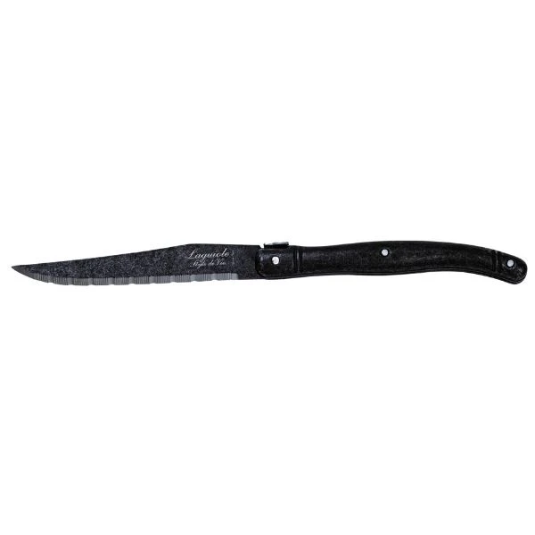 Grillkniver Laguiole Sort Stonewash Sett 6 SdV 530103 by STYLE DE VIE color Svart