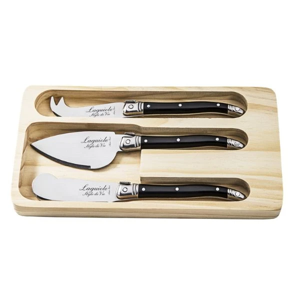 Ostekniver Laguiole Sort Sett 3 SdV 530107 by STYLE DE VIE color Svart