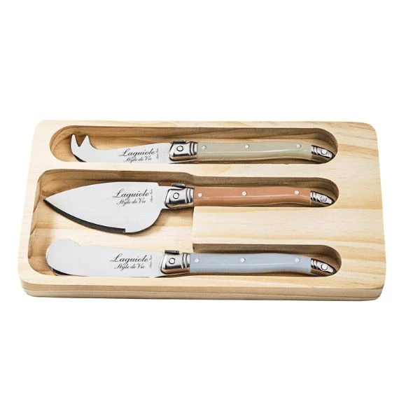 Laguiole Style de Vie osteknivsett 3 deler - Sort 530109 by STYLE DE VIE color Svart