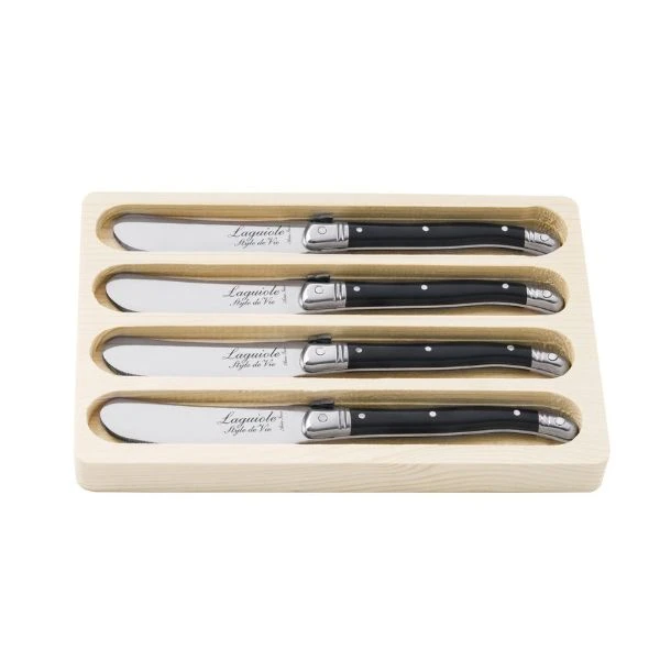 Smørkniv Laguiole Sort Sett 4 SdV 530112 by STYLE DE VIE color Svart