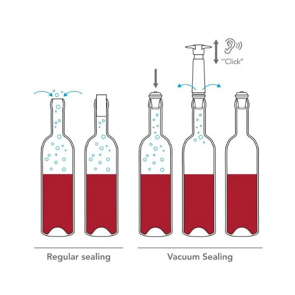 Vin saver SS Vacuvin 3 pack V06492606 by VACUVIN color Svart