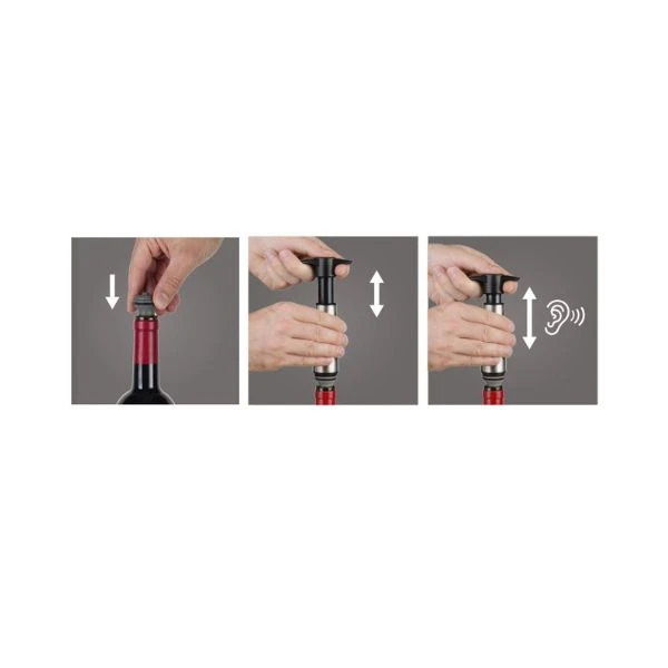 Vin saver SS Vacuvin 3 pack V06492606 by VACUVIN color Svart