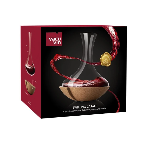 Karaffel med Swirling Vacuvin® V76010602 by VACUVIN color Svart