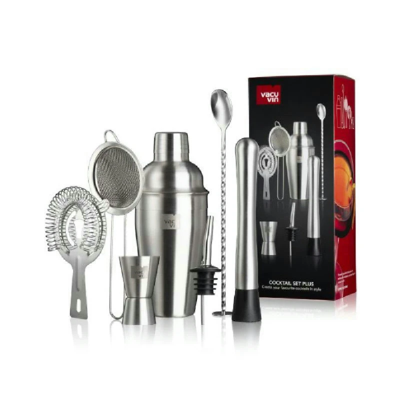 Cocktailsett Plus Vacuvin® - 7 deler V7889361 by VACUVIN color Svart
