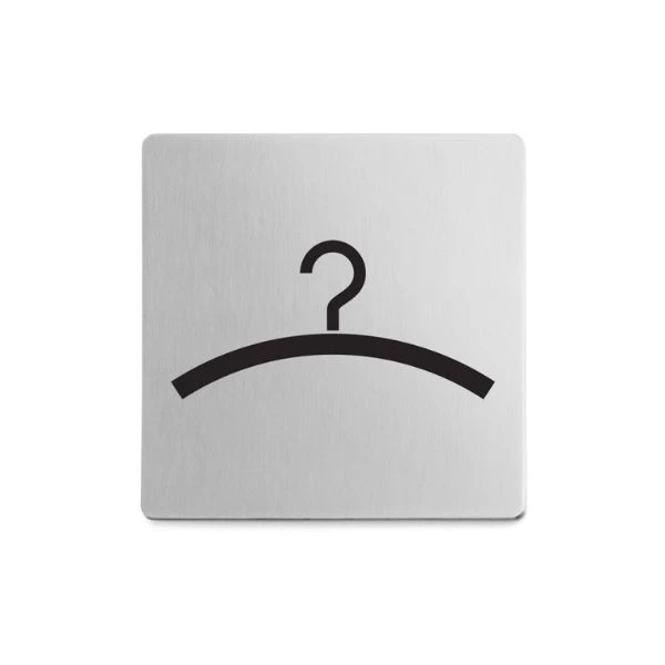 Informasjonsskilt Garderobe ZACK® 8x8 cm 850718 by ZACK color Svart