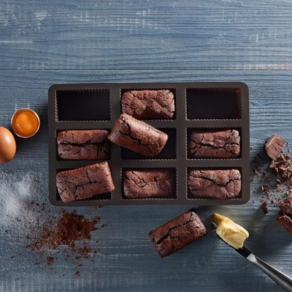 Lurch Silikon Bakeform Brownie, 9 stk LU85021 by LURch color Svart