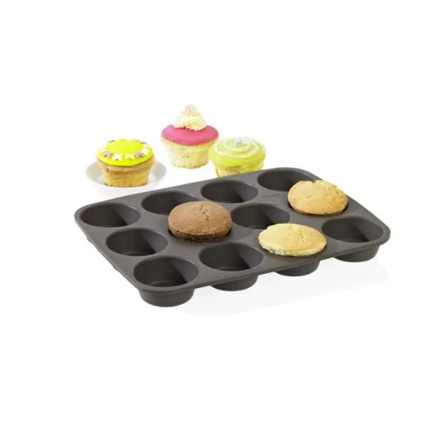 Lurch Silikon American Muffins Muffinsform LU85031 by LURch color Svart