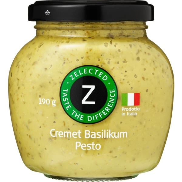 Kremet Basilikumpesto 190g Zelected 10614 by Zelected color Svart