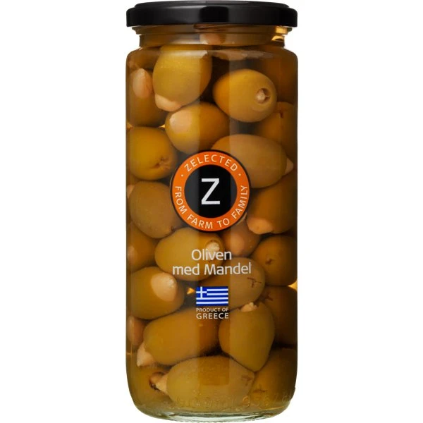 Zelected Oliven med Mandel 510g 10177 by Zelected color Svart