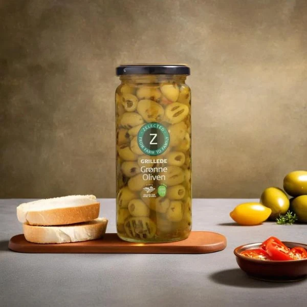 Grill. Grønne Oliven u/stein 500g Zelected 10786 by Zelected color Svart